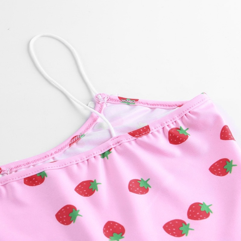 🍓Sexy Kawaii Lolita Strawberry Dress Set | Pink - Picture 11 of 16